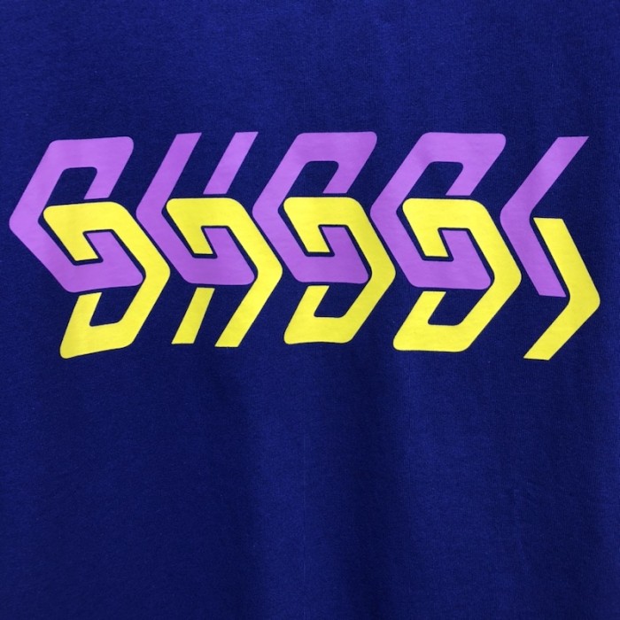 G*u*i cotton jersey t-shirt with G*u*i mirror print blue