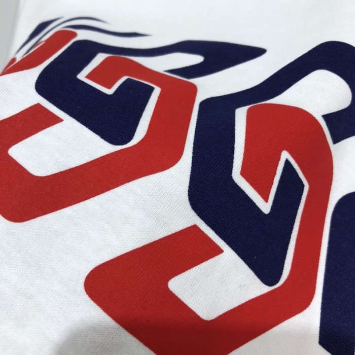 G*u*i cotton jersey t-shirt with G*u*i mirror print white