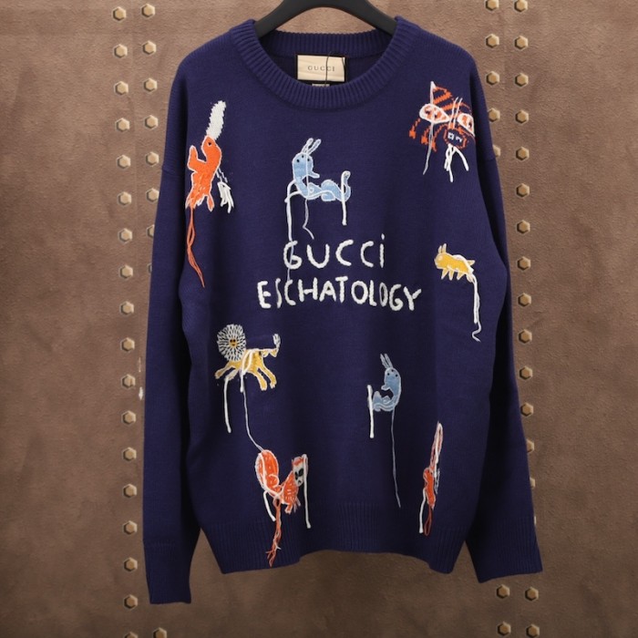 G*u*i navy freya hartas edition ''eschatology'' sweater