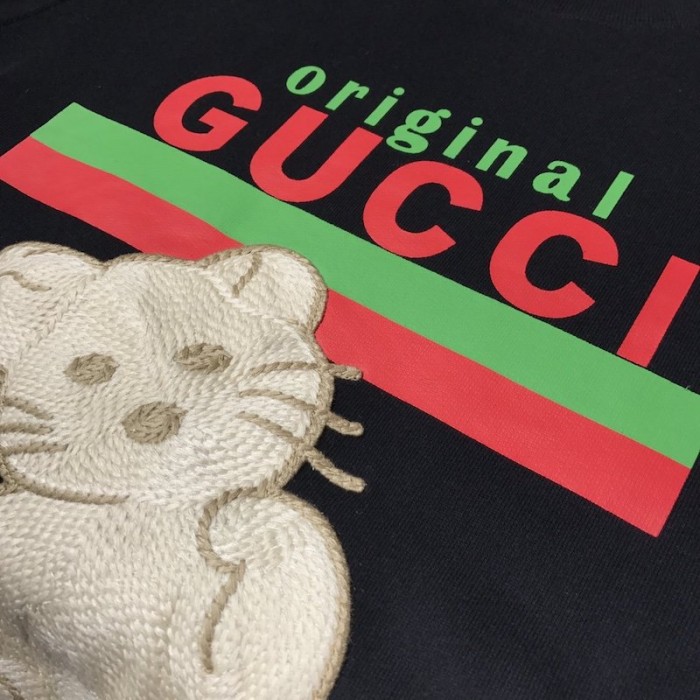 G*u*i "original G*u*i" sweatshirt with kitten black