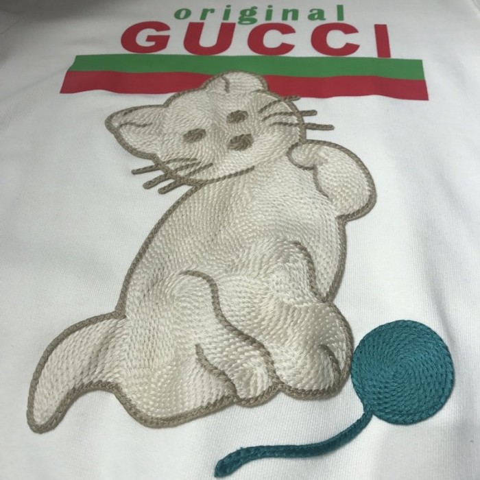 G*u*i "original G*u*i" sweatshirt with kitten off white