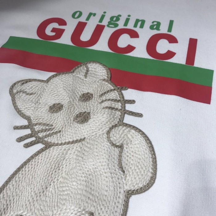G*u*i "original G*u*i" sweatshirt with kitten off white