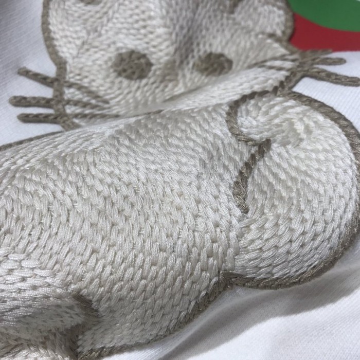 G*u*i "original G*u*i" sweatshirt with kitten off white