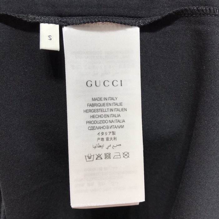 G*u*i oversize washed t-shirt with G*u*i logo black