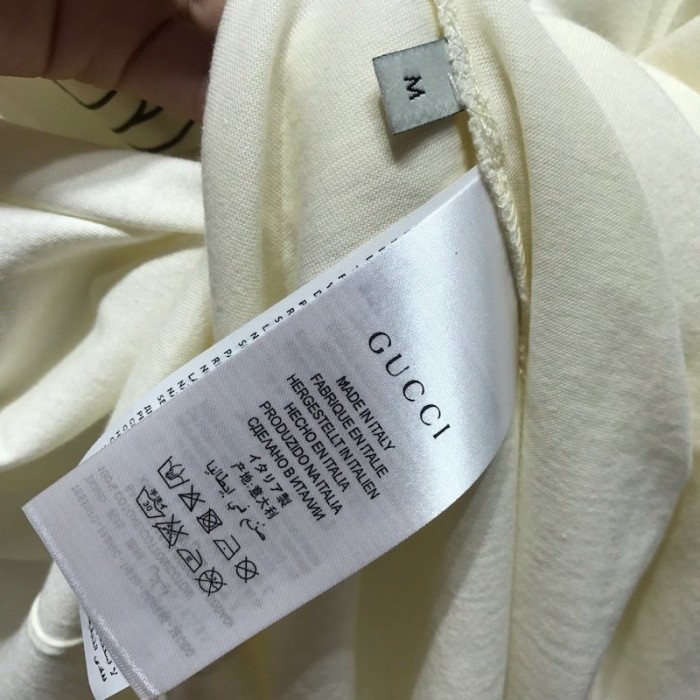 G*u*i oversize washed t-shirt with G*u*i logo white