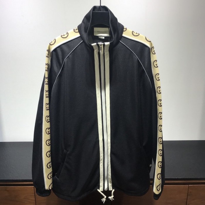 G*u*i oversize technical jersey tracksuit black