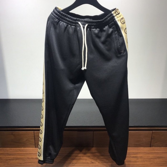 G*u*i oversize technical jersey tracksuit black