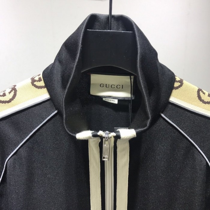G*u*i oversize technical jersey tracksuit black