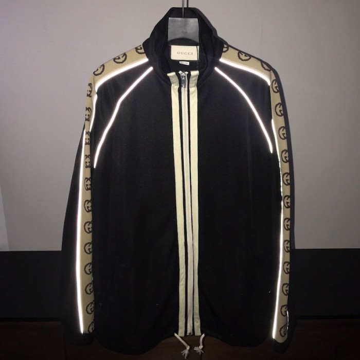 G*u*i oversize technical jersey tracksuit black