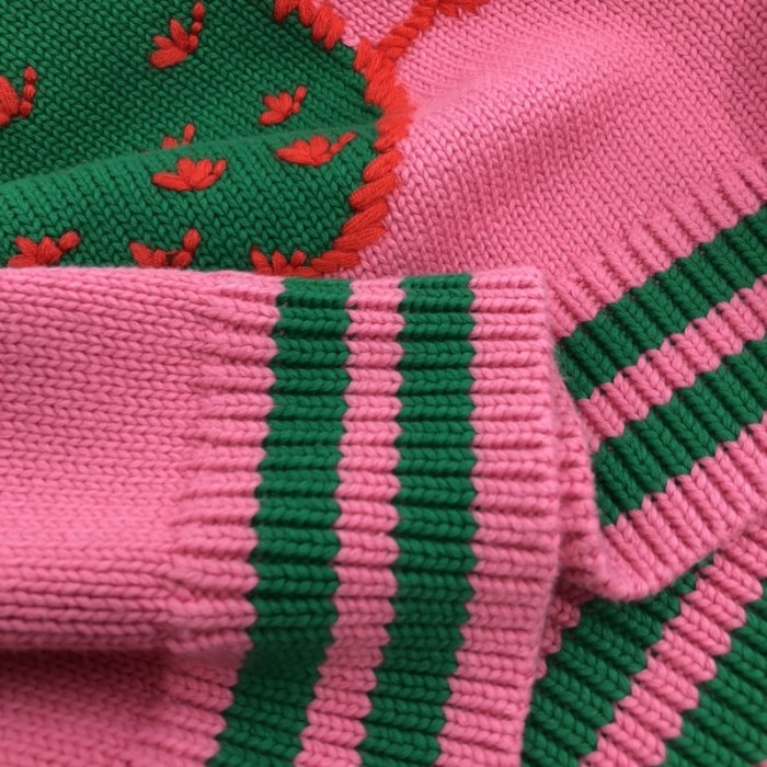 G*u*i pineapple cotton sweater pink
