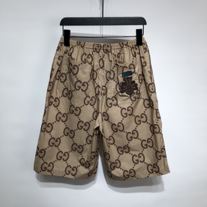 G*u*i pineapple gg canvas shorts 677067