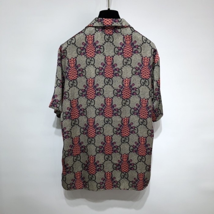 G*u*i pineapple gg print bowling shirt ‎669202