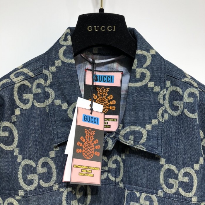 G*u*i pineapple jacket blue ‎674338