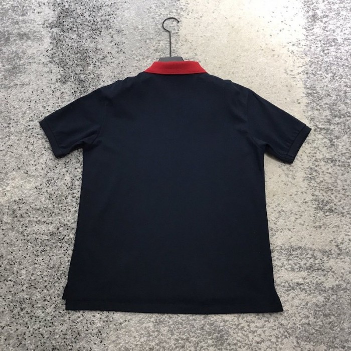 G*u*i polo with gg embroidery navy