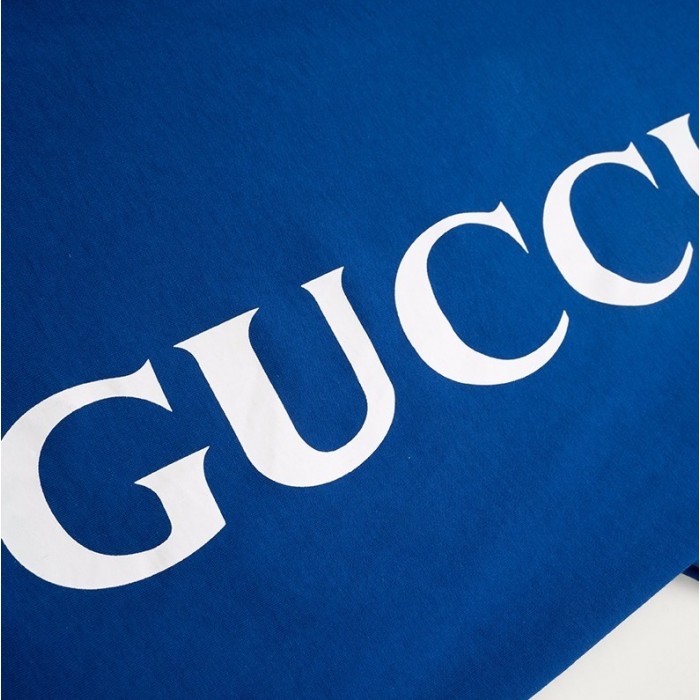 G*u*i print oversize t-shirt blue