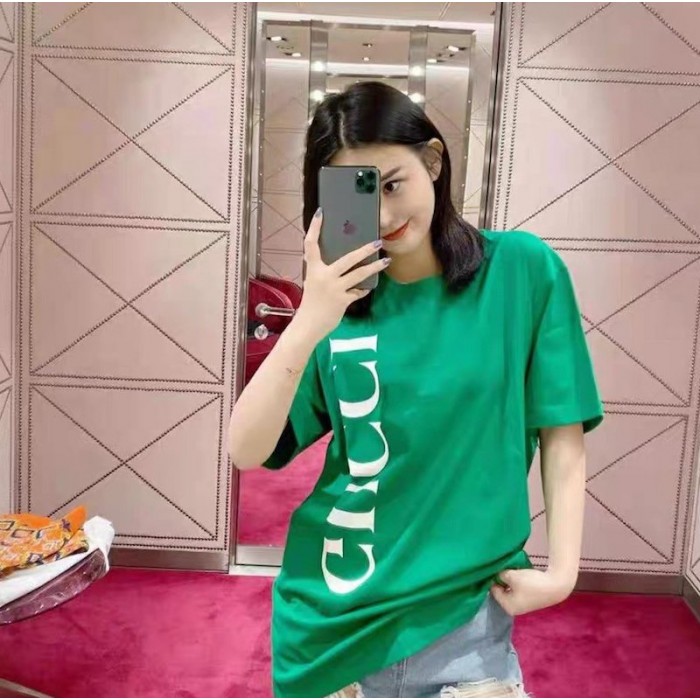 G*u*i print oversize t-shirt green