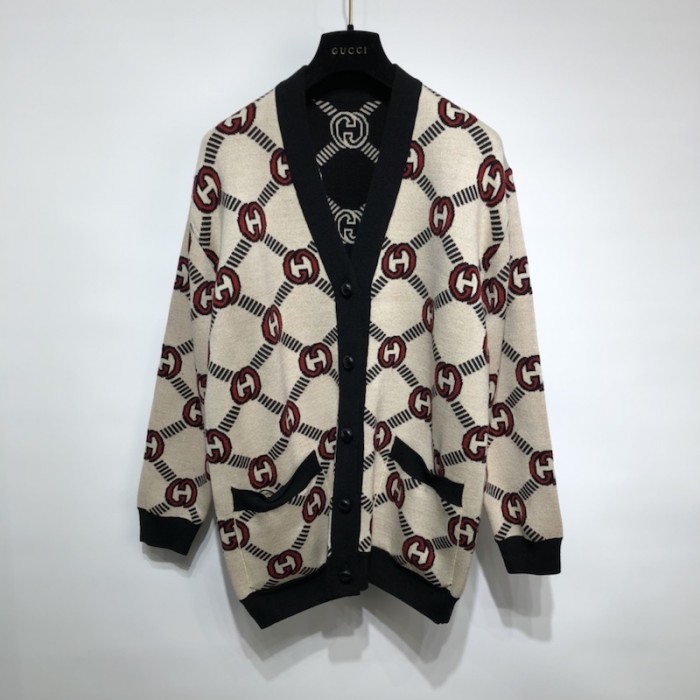 G*u*i reversible interlocking g wool cardigan ‎678308