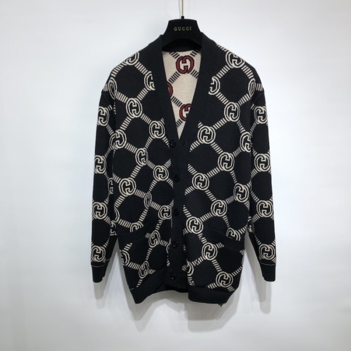 G*u*i reversible interlocking g wool cardigan ‎678308