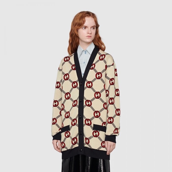 G*u*i reversible interlocking g wool cardigan ‎678308
