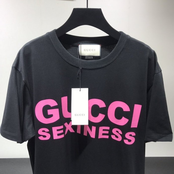 G*u*i sexiness print oversize t-shirt black