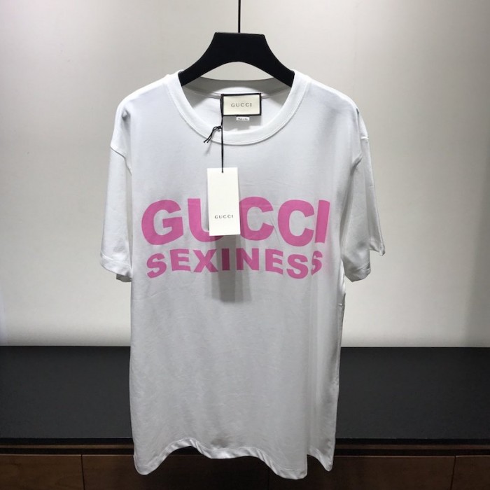 G*u*i sexiness print oversize t-shirt white