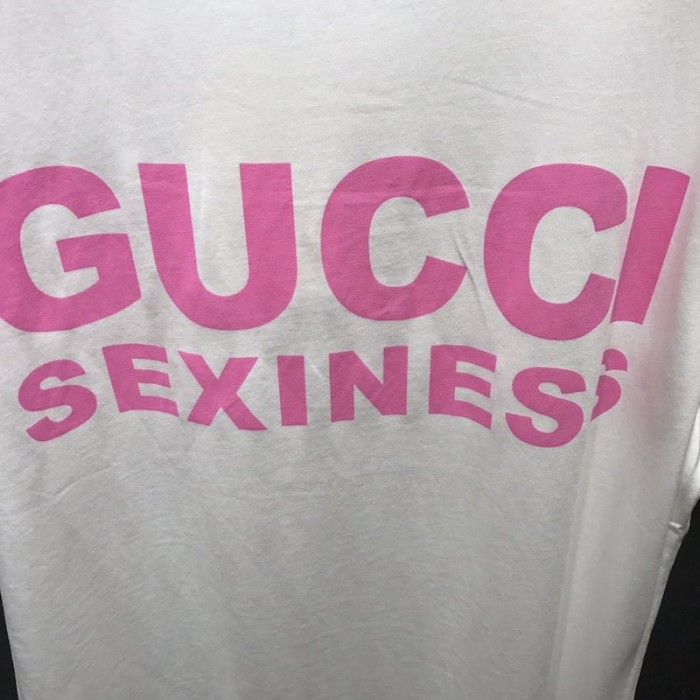 G*u*i sexiness print oversize t-shirt white