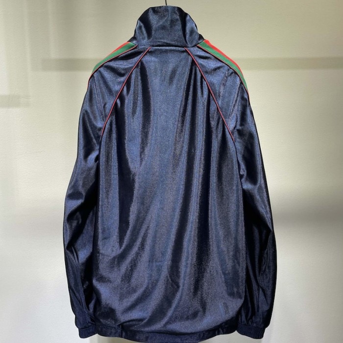 G*u*i shiny jersey jacket with web 655341