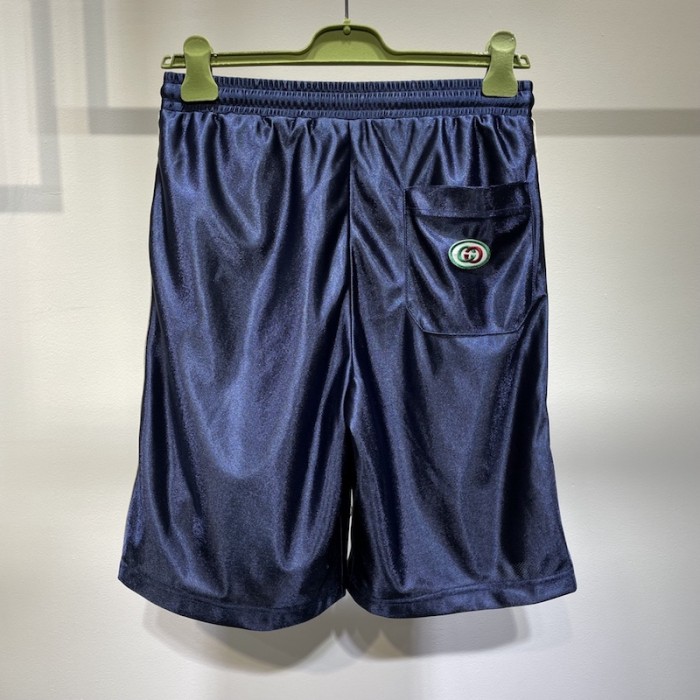 G*u*i shiny jersey short with web 655341