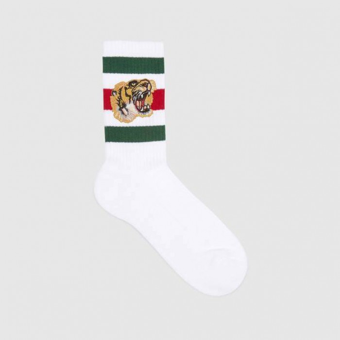 G*u*i stretch cotton socks with tiger
