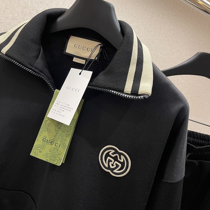 G*u*i technical jersey half zip jacket tracksuit 768614