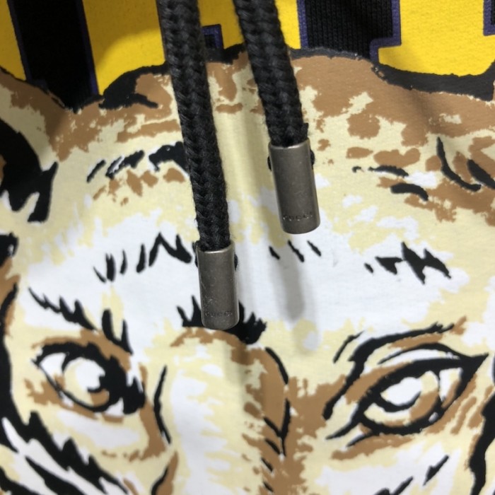 G*u*i tiger logo cotton sweatshirt black