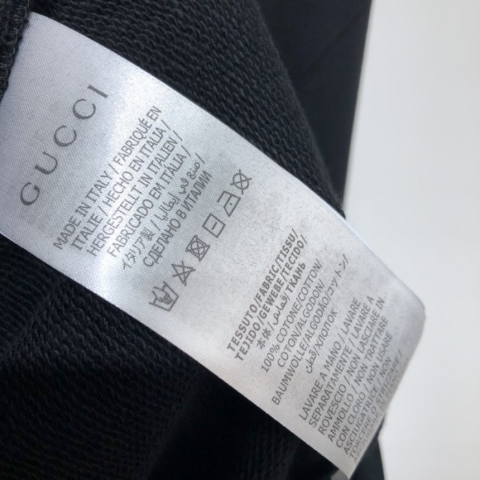 G*u*i tiger logo cotton sweatshirt black