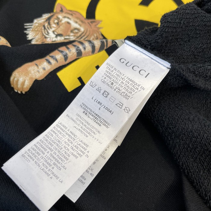 G*u*i tiger cotton sweatshirt black