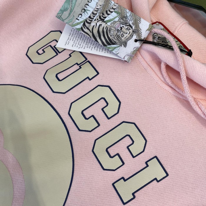 G*u*i tiger hooded sweatshirt pink