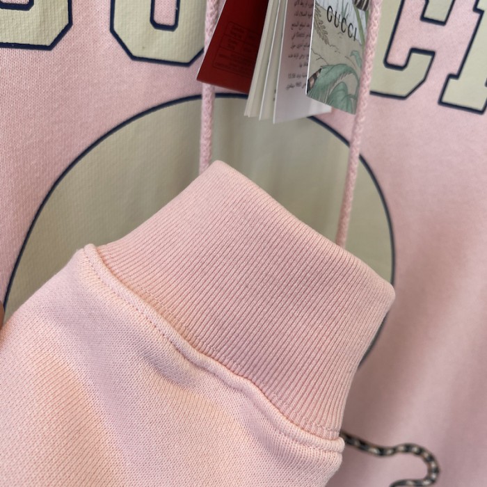 G*u*i tiger hooded sweatshirt pink