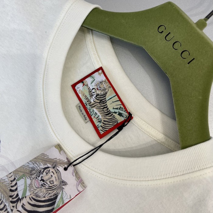 G*u*i tiger cotton t-shirt off white