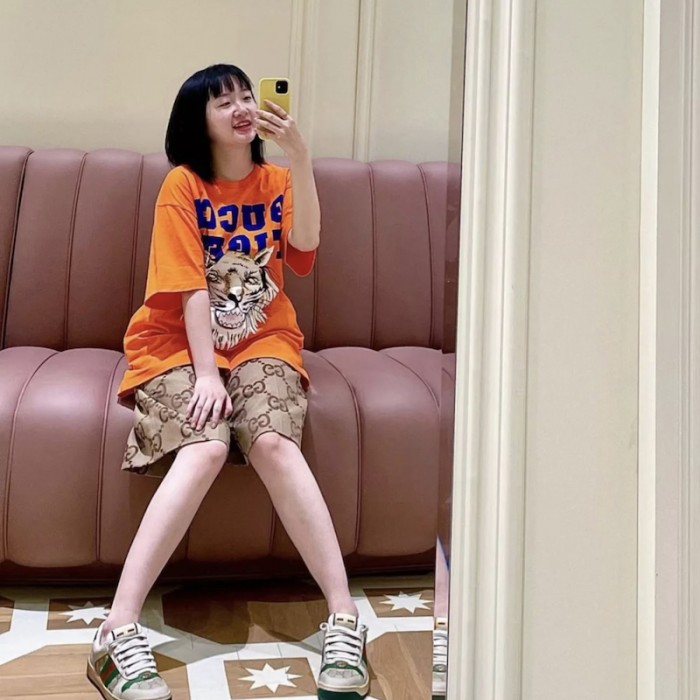 G*u*i tiger cotton t-shirt orange