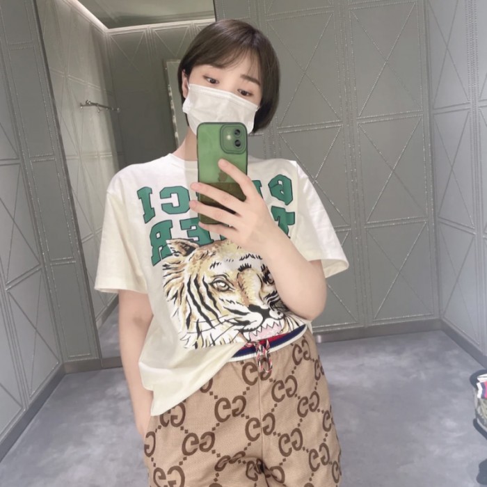 G*u*i tiger cotton t-shirt white