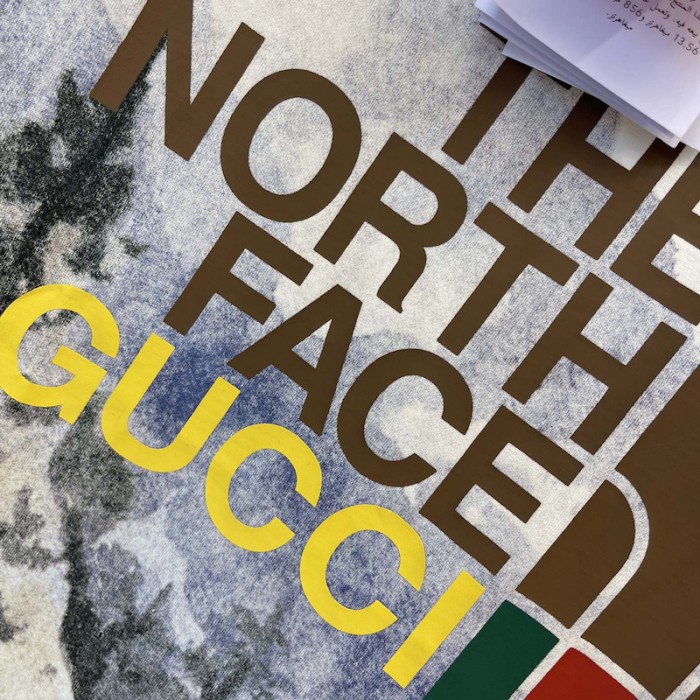 the north face x G*u*i trail print t shirt