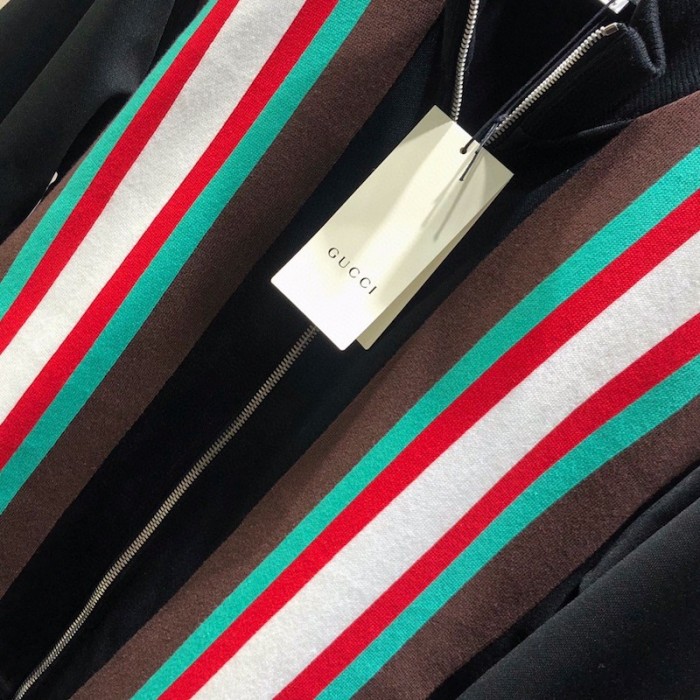 G*u*i webbing trimmed tech jersey tracksuit