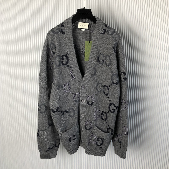 G*u*i wool cardigan with gg intarsia ‎770507