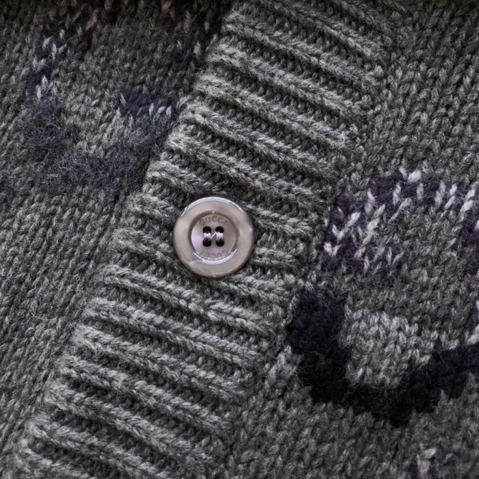 G*u*i wool cardigan with gg intarsia 770507