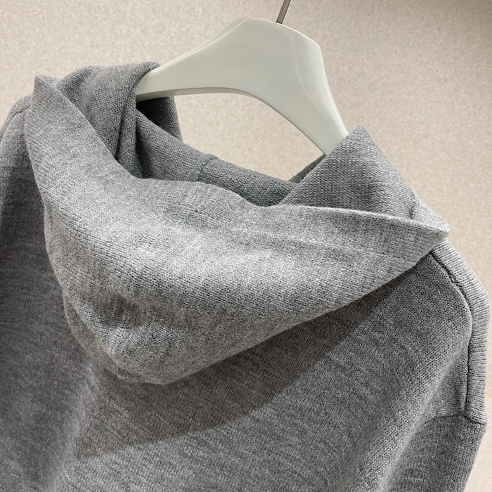 G*u*i wool hooded sweatshirt grey ‎770169