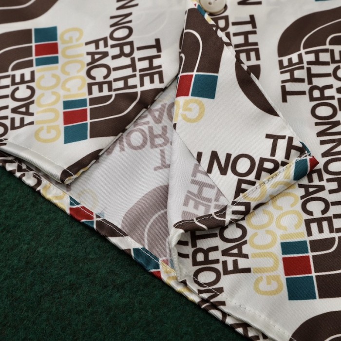 the north face x G*u*i web silk shirt brown