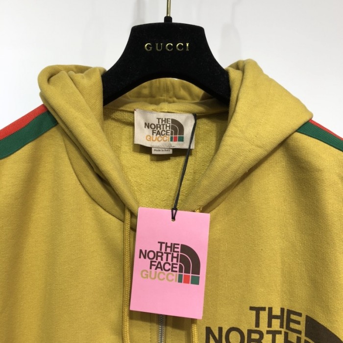 the north face x G*u*i jersey jacket yellow
