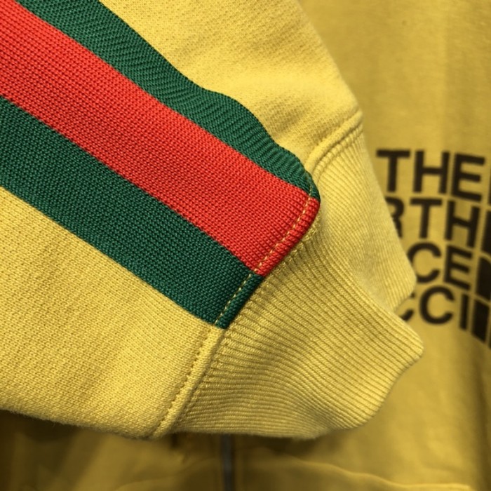 the north face x G*u*i jersey jacket yellow