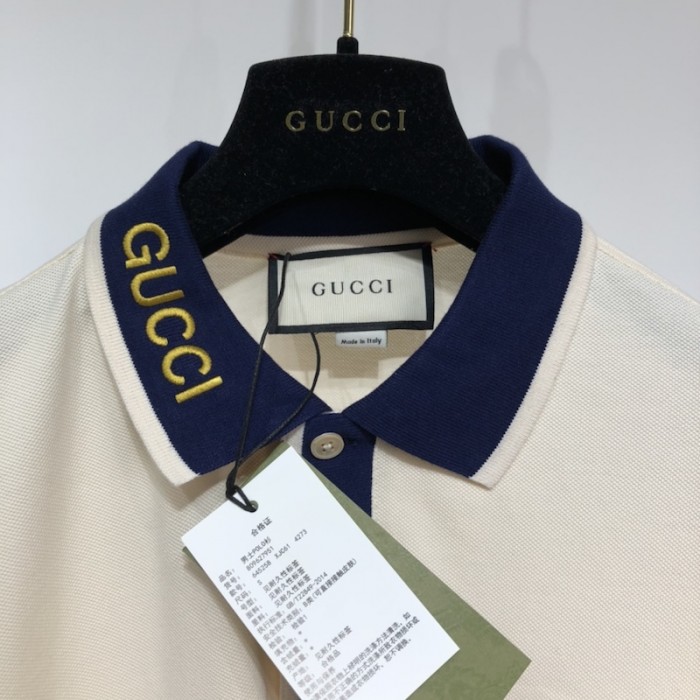 the north face x G*u*i jersey polo white