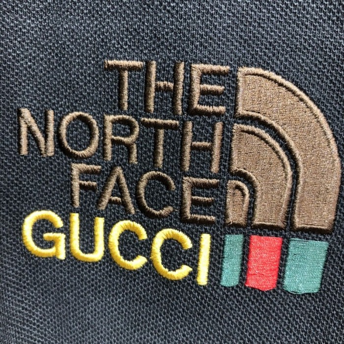 the north face x G*u*i jersey polo black