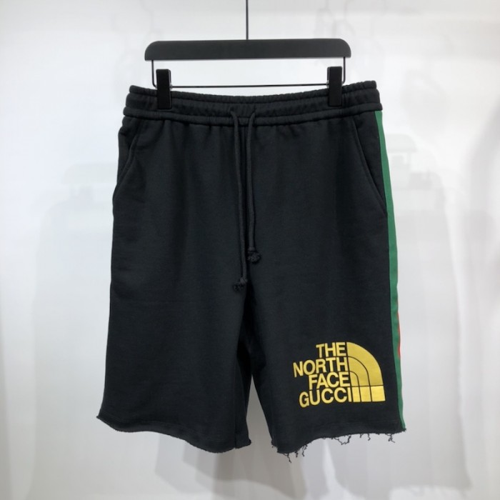 the north face x G*u*i web print cotton short black