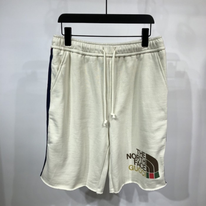 the north face x G*u*i web print cotton short ivory